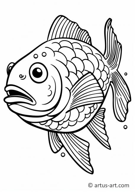 Awesome Salmon Coloring Page